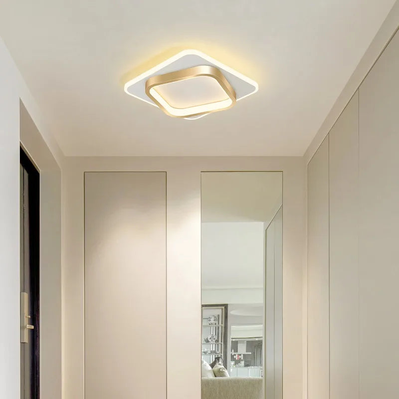 Nordic Gold LED Ceiling Light Modern Hallway Lighting