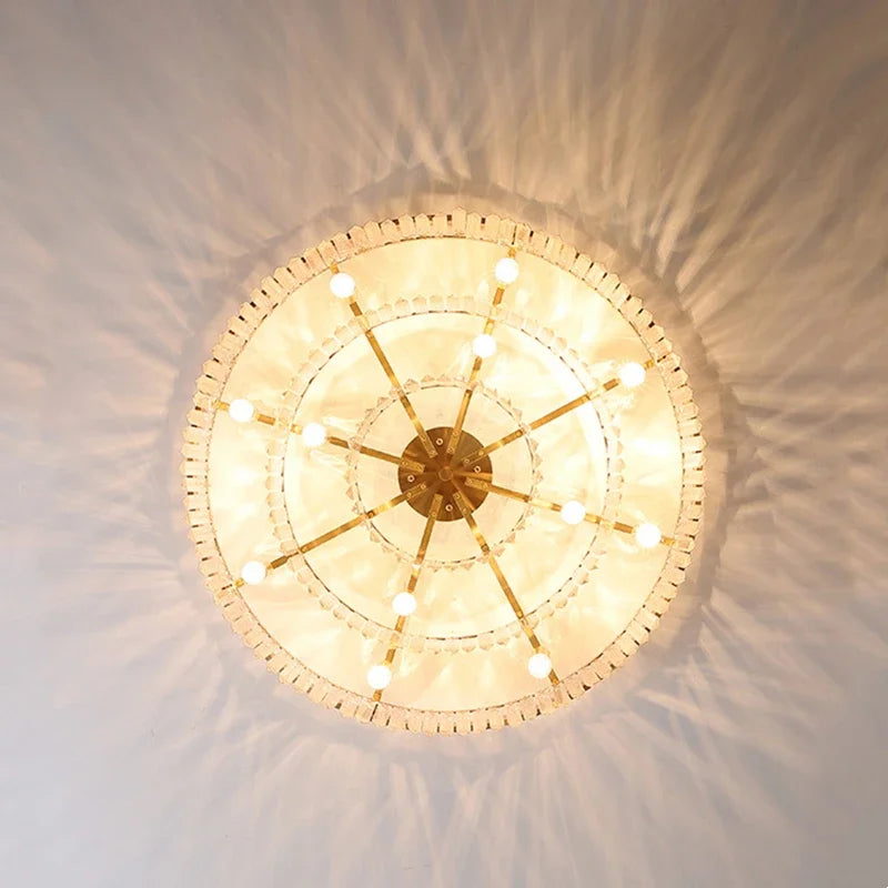 Nordic Crystal Chandelier Modern LED Bedroom Living Room Light