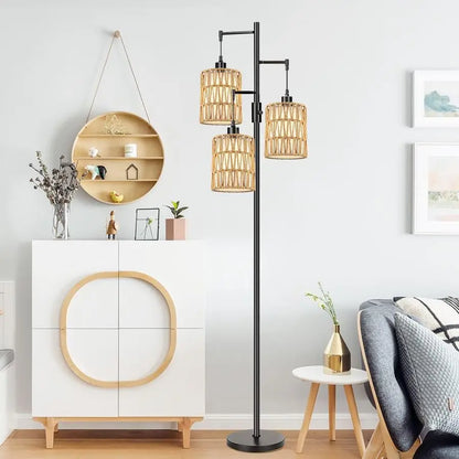 Three-Light Dimmable Floor Lamp for Living Rooms