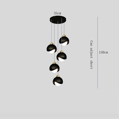 Glass Ball Pendant Lamp Modern Bedroom Bedside Hanging Light