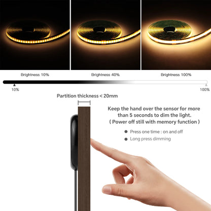 Motion Sensor COB LED Strip Light for Wall Panels