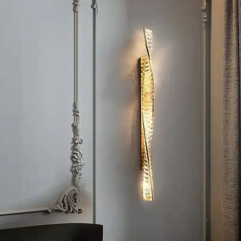 Luxury Crystal LED Wall Lamp for Hallways and Bedrooms