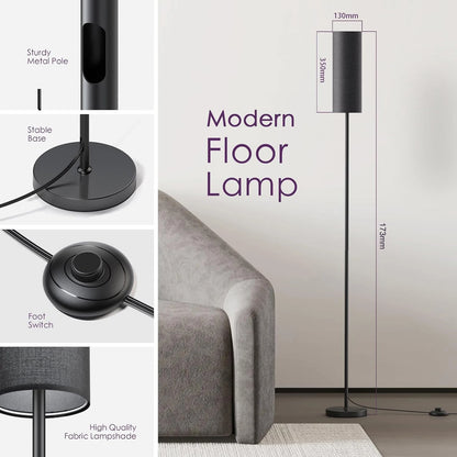 Modern LED Floor Lamp – 3 Color Modes with Foot Switch for Easy Control