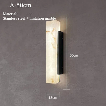 Modern Marble Outdoor Wall Light for Porches and Facades