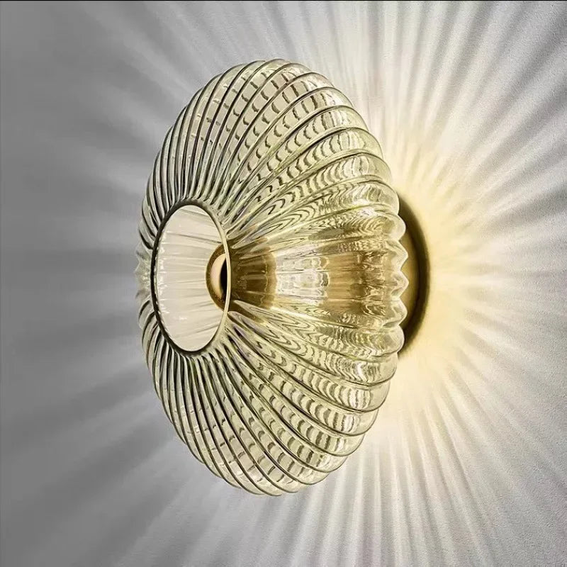Nordic Glass Wall Sconce LED Bedroom Living Room Lamp