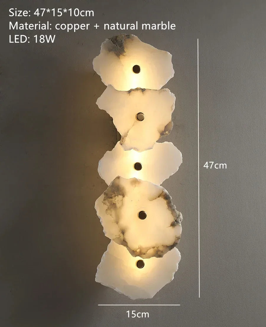 Luxury Marble LED Wall Sconce for Modern Interiors