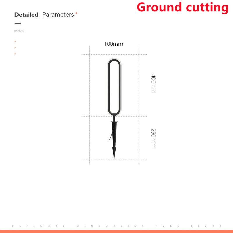 Minimalist Outdoor LED Lawn Lamp for Garden Pathways