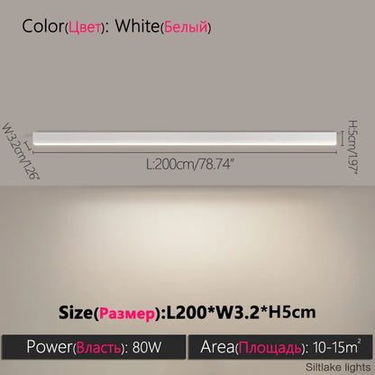Modern Long Strip Ceiling Light for Kitchens and Hallways