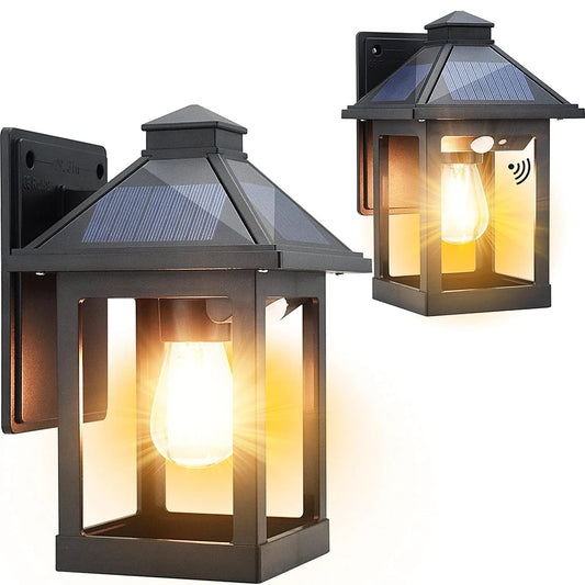 Solar Motion Sensor Wall Lanterns for Outdoor Security