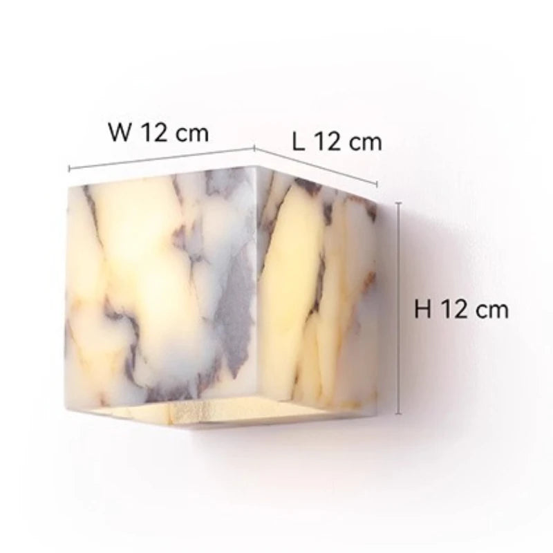 Luxury Black Stone Wall Sconce for Modern Bedrooms
