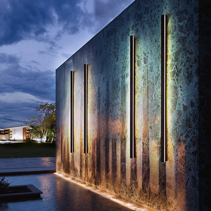 Modern Waterproof LED Wall Light for Garages and Patios