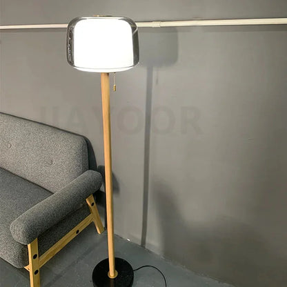 Modern Glass Floor Lamp – Elegant Decorative Lighting for Living Room