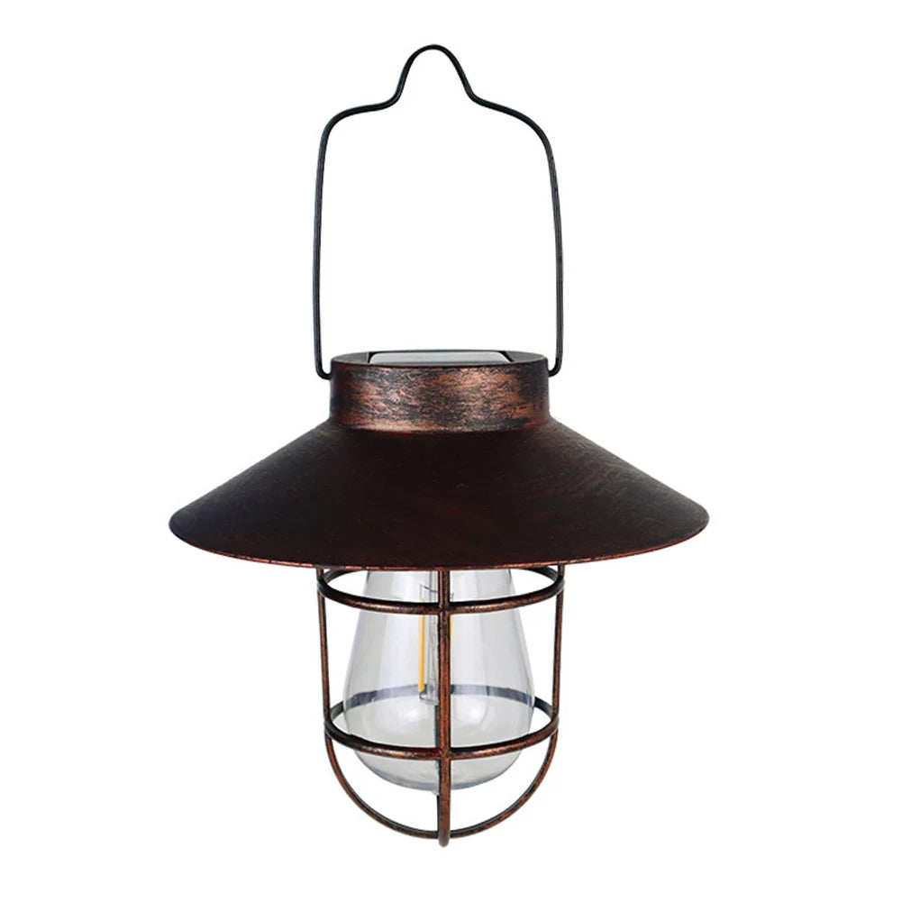 Vintage Solar Camping Lantern for Outdoor Decor