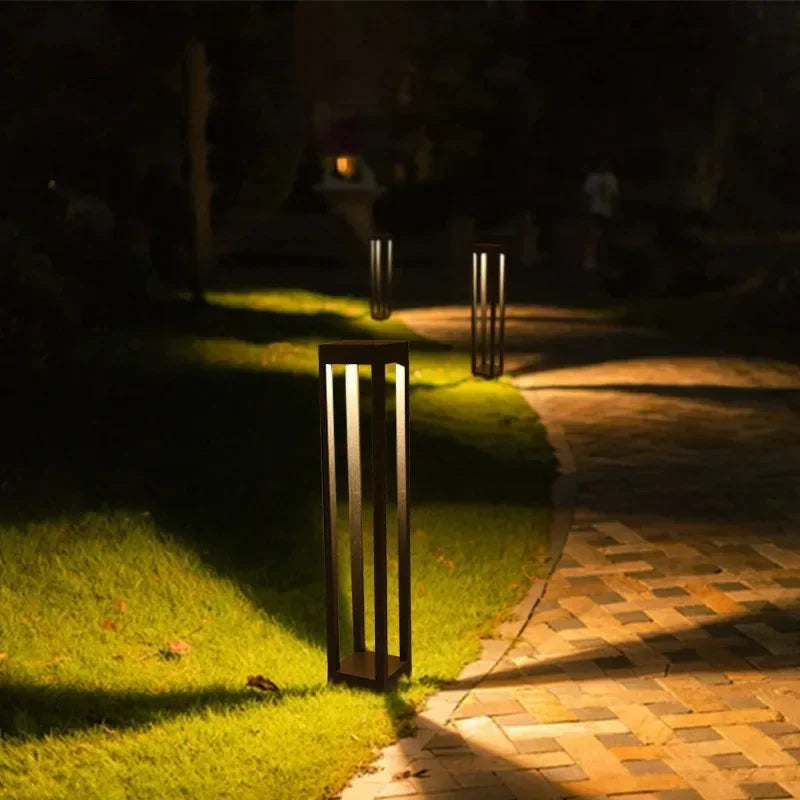 Minimalist LED Lawn Bollard Light for Outdoor Pathways