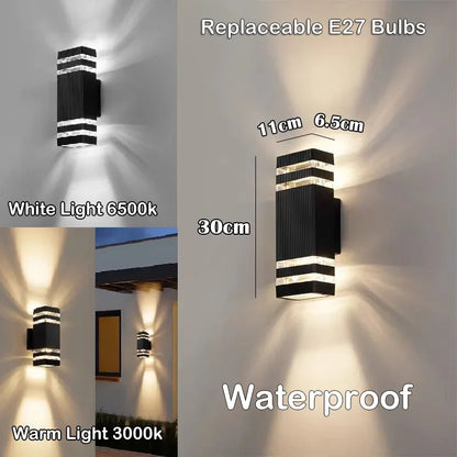 Outdoor LED Wall Sconce E27 Up Down Waterproof Porch Light