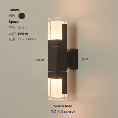 Motion Sensor Outdoor LED Wall Light for Home Security