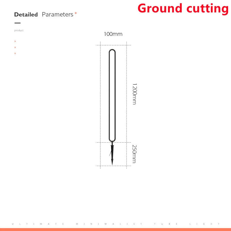 Minimalist Outdoor LED Lawn Lamp for Garden Pathways