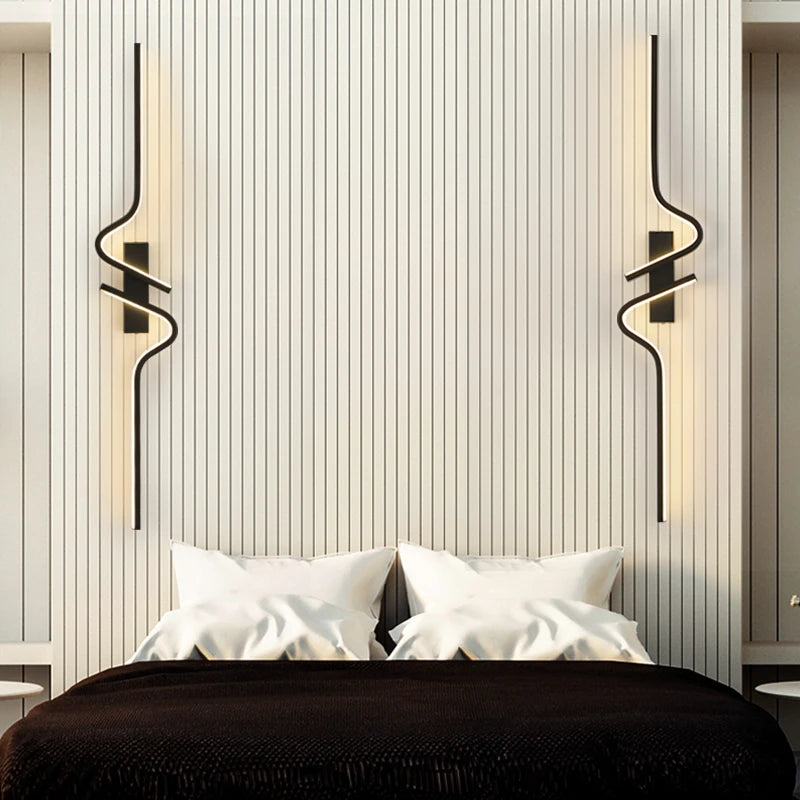 Minimalist LED Wall Light Bedroom Bedside Living Room Sconce