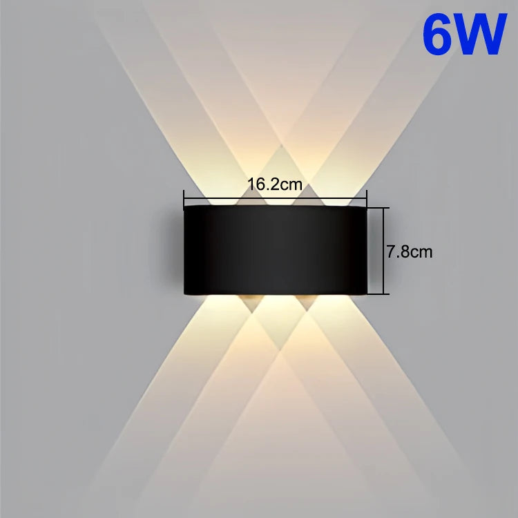 Top and Bottom Shine LED Wall Lamp Waterproof outdoor Light