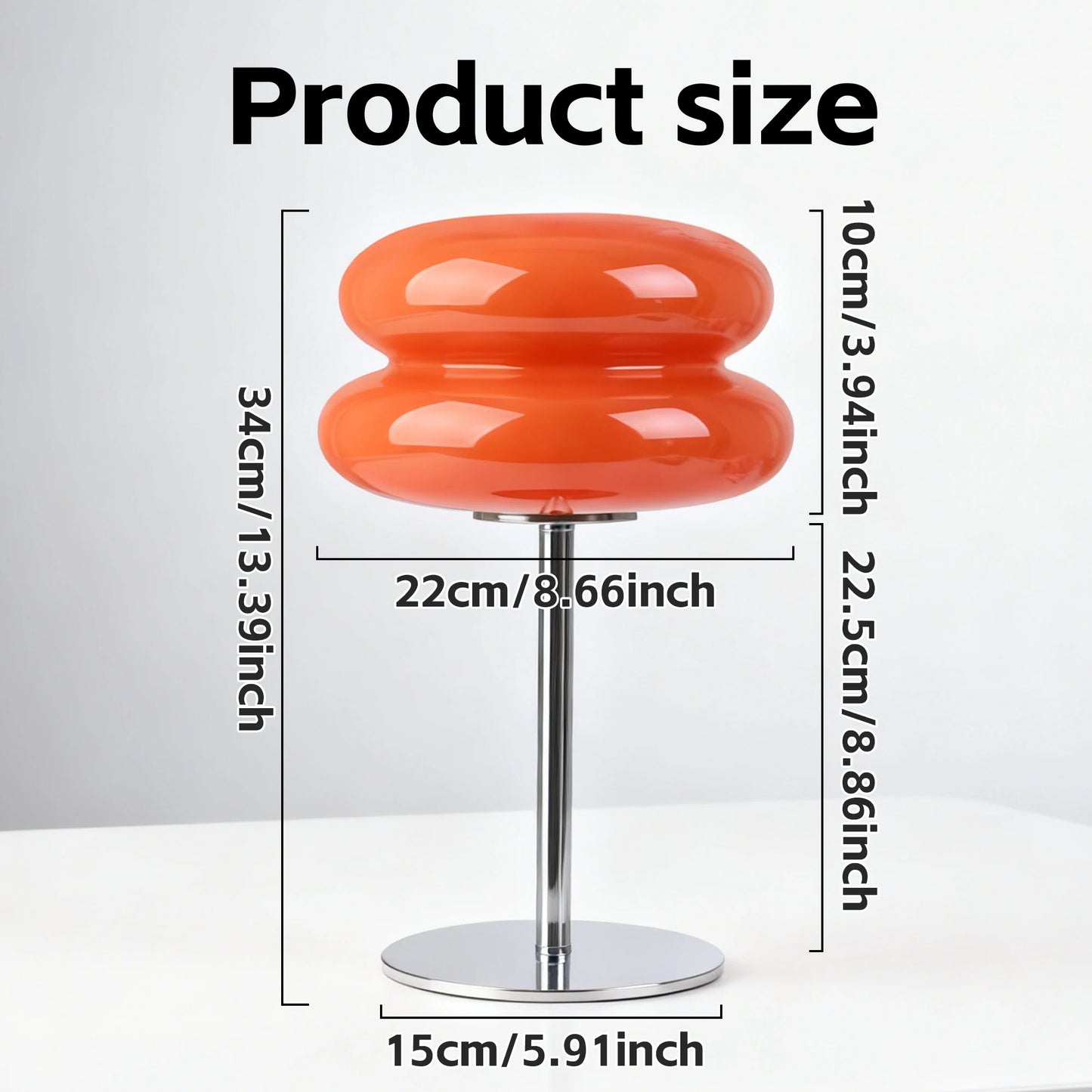 Macaron Glass Table Lamp with Adjustable Ambient Lighting