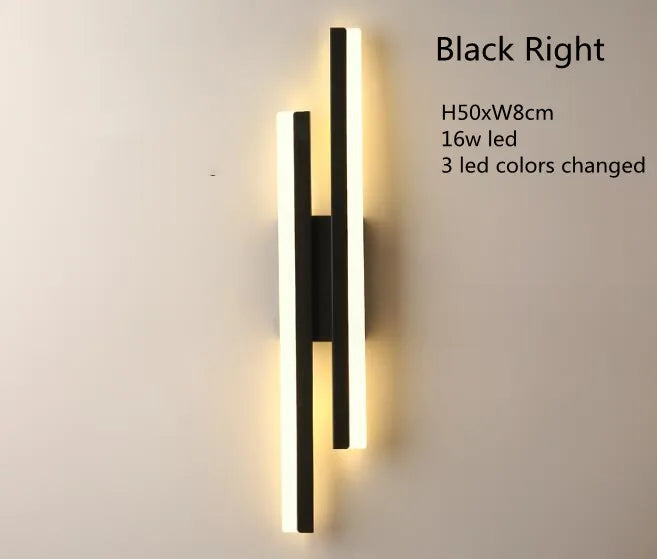 LED Bedroom Wall Sconce Copper Acrylic Living Room Lamp