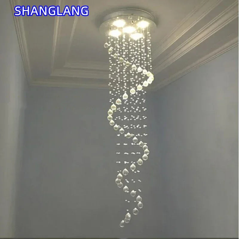 Luxury LED Staircase Chandelier for Modern Interiors