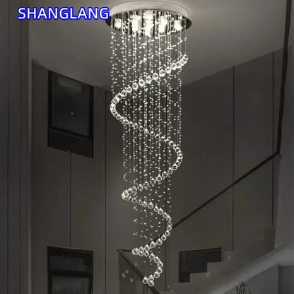 Luxury LED Staircase Chandelier for Modern Interiors