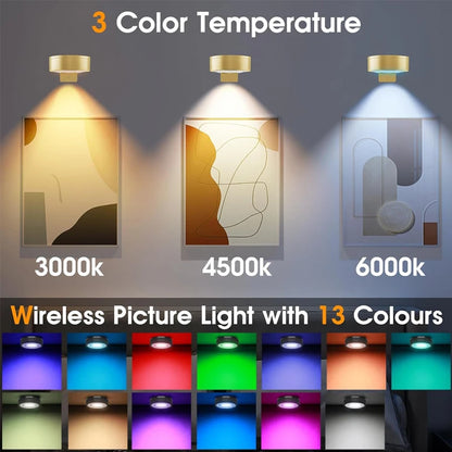 Wireless Magnetic Picture Light with Remote Control