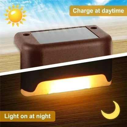 Solar LED Garden Step and Deck Lights Outdoor Patio Lighting