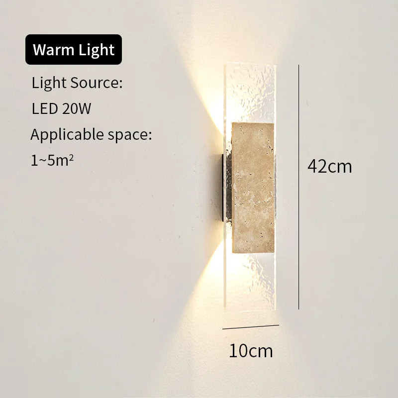 Natural Stone Outdoor LED Wall Sconce for Modern Homes