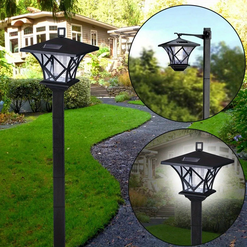 Retro Solar Lamp Post Light for Outdoor Pathways