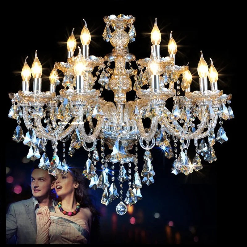 Modern Crystal Chandelier LED Large Living Room Ceiling Light